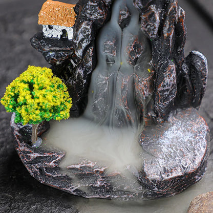 Backflow Incense Holder Waterfall Incense Burner Home Decor Aromatherapy Ornament Incense Cones with Backflow Incense Cones