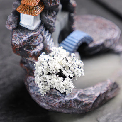 Backflow Incense Holder Waterfall Incense Burner Home Decor Aromatherapy Ornament Incense Cones with Backflow Incense Cones